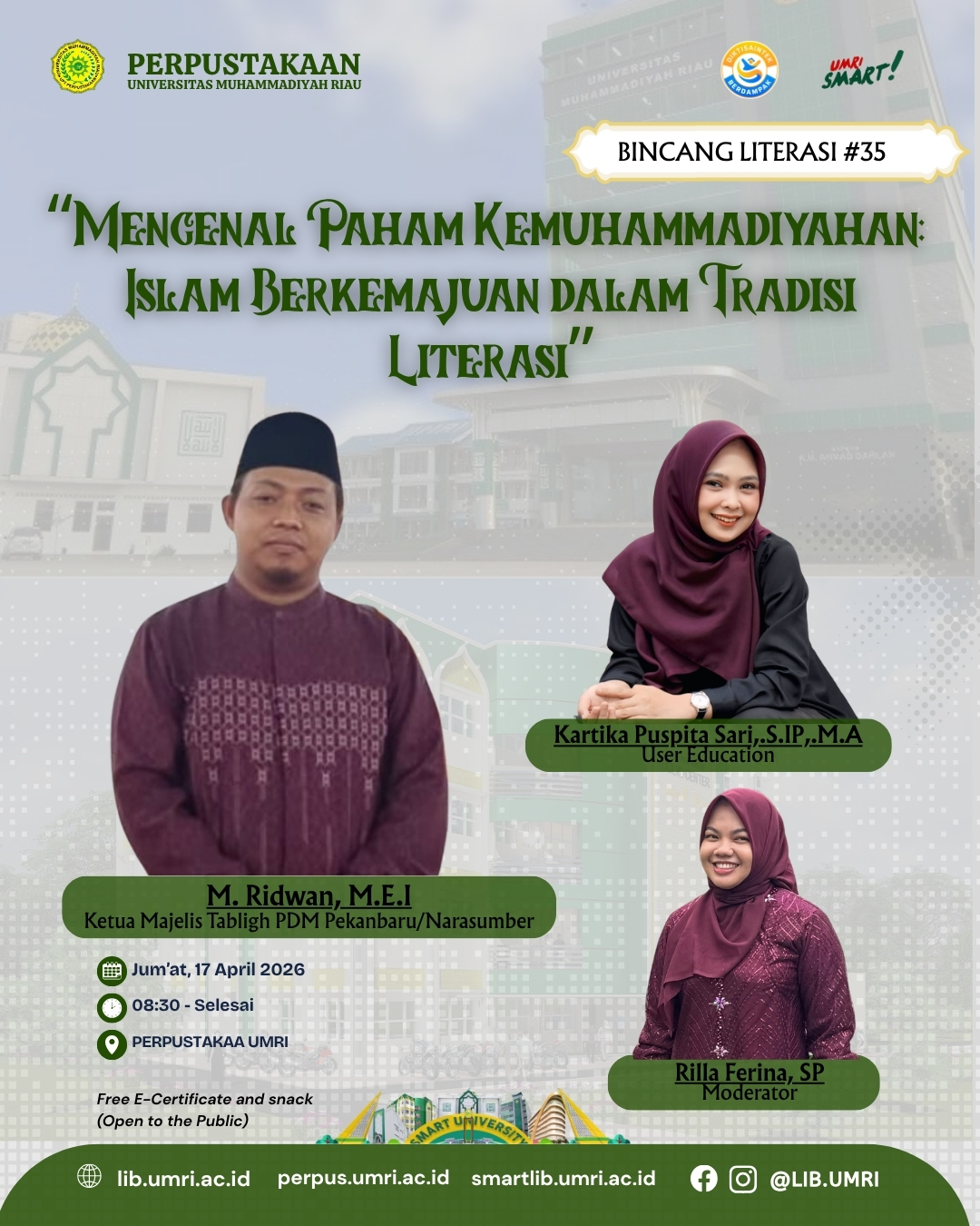 BINCANG LITERASI #35: Mengenal Paham Muhammadiyah – Islam Berkemajuan dalam Tradisi Literasi